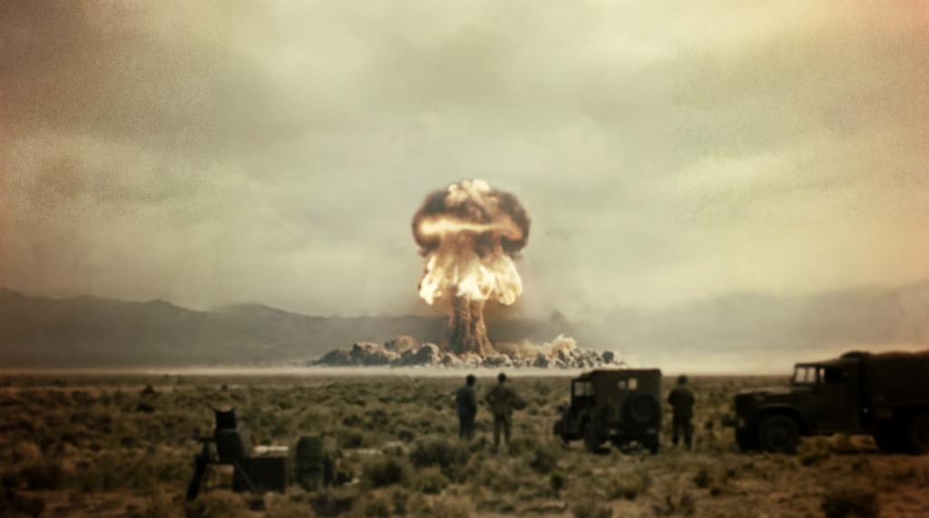 Atomic detonation over the desert