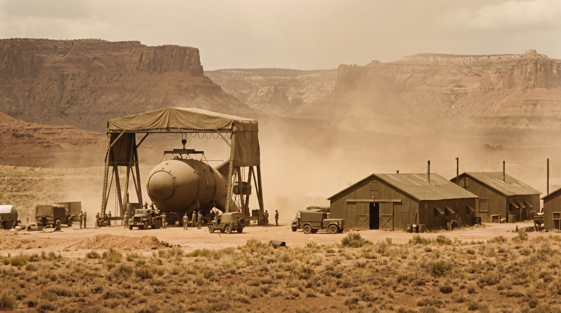 Testing equipment near the mesa facility
