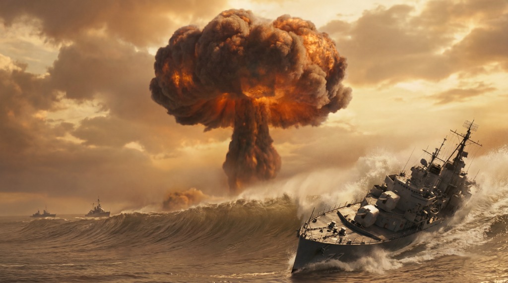 Massive atmospheric detonation over the ocean