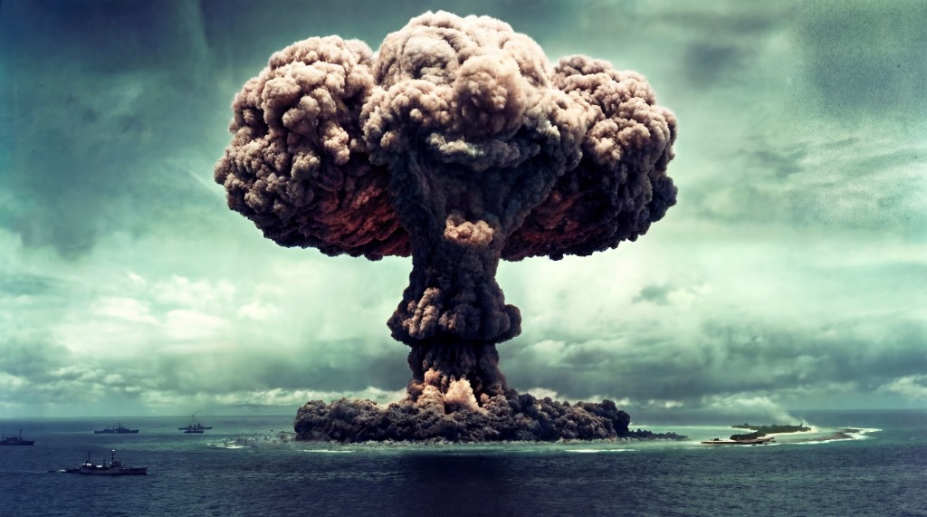 Battleship facing a catastrophic nuclear detonation